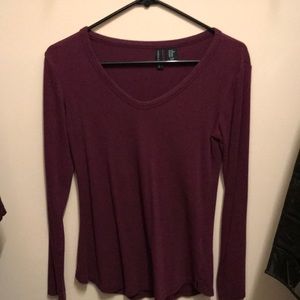 Cynthia Rowley Purple Long Sleeve Top